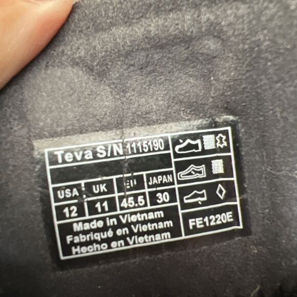 Teva Gateway Swift Men’s Size 12 Hiking Trail Shoes Gray 1115190 Sneakers Grip - Picture 9 of 9